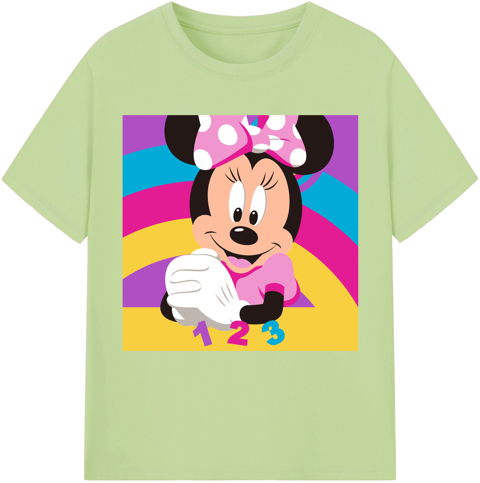 （画像用） ミッキーマウス Mickey Mouse 綿100％半袖Tシャツ（フロントプリント）